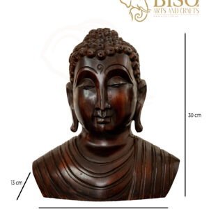 Hand Carved Buddha Head size guide