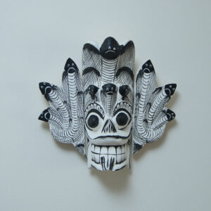 Devil and snake Black And White Mask