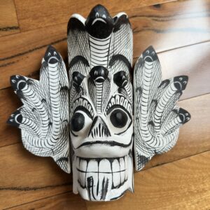 Black & White Naga Raksha Cobra Mask – 10 Inch