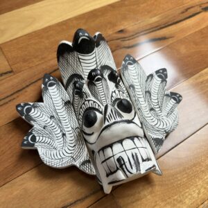 Black & White Naga Raksha Cobra Mask – 10 Inch